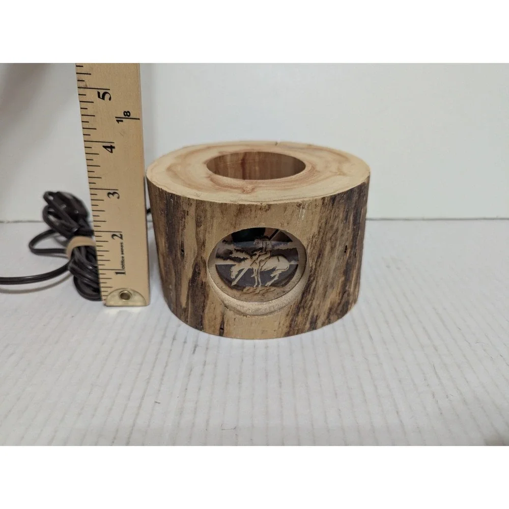 Spinnig Aspen Candle Wooden Electric Candle Horse Craft